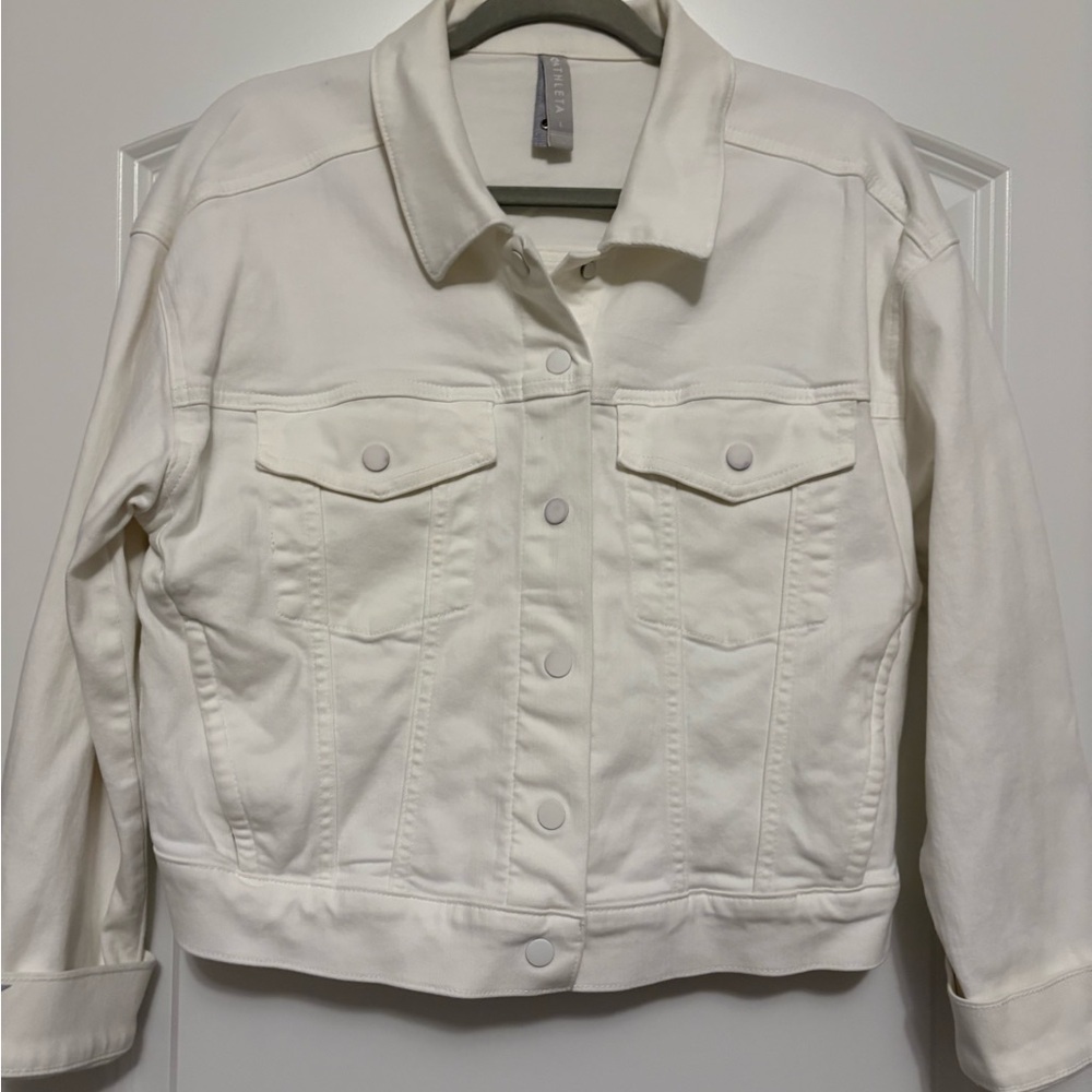 Athleta White Jean Jacket
